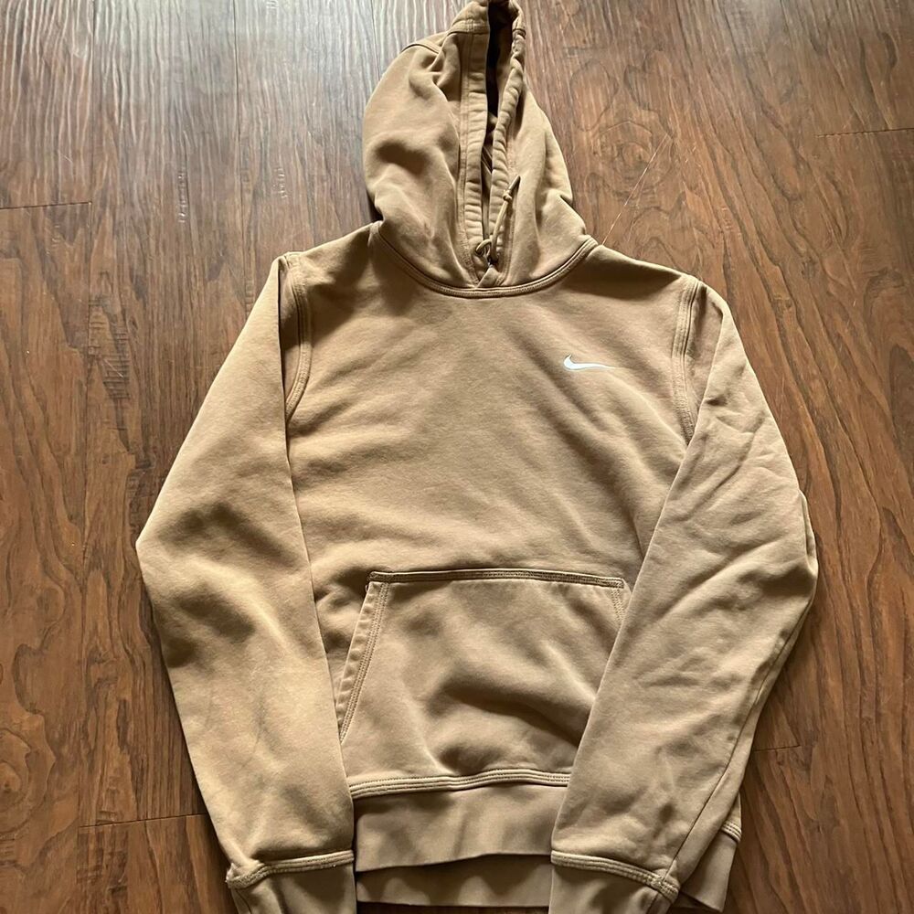 Nike Men's Tan and Brown Hoodie